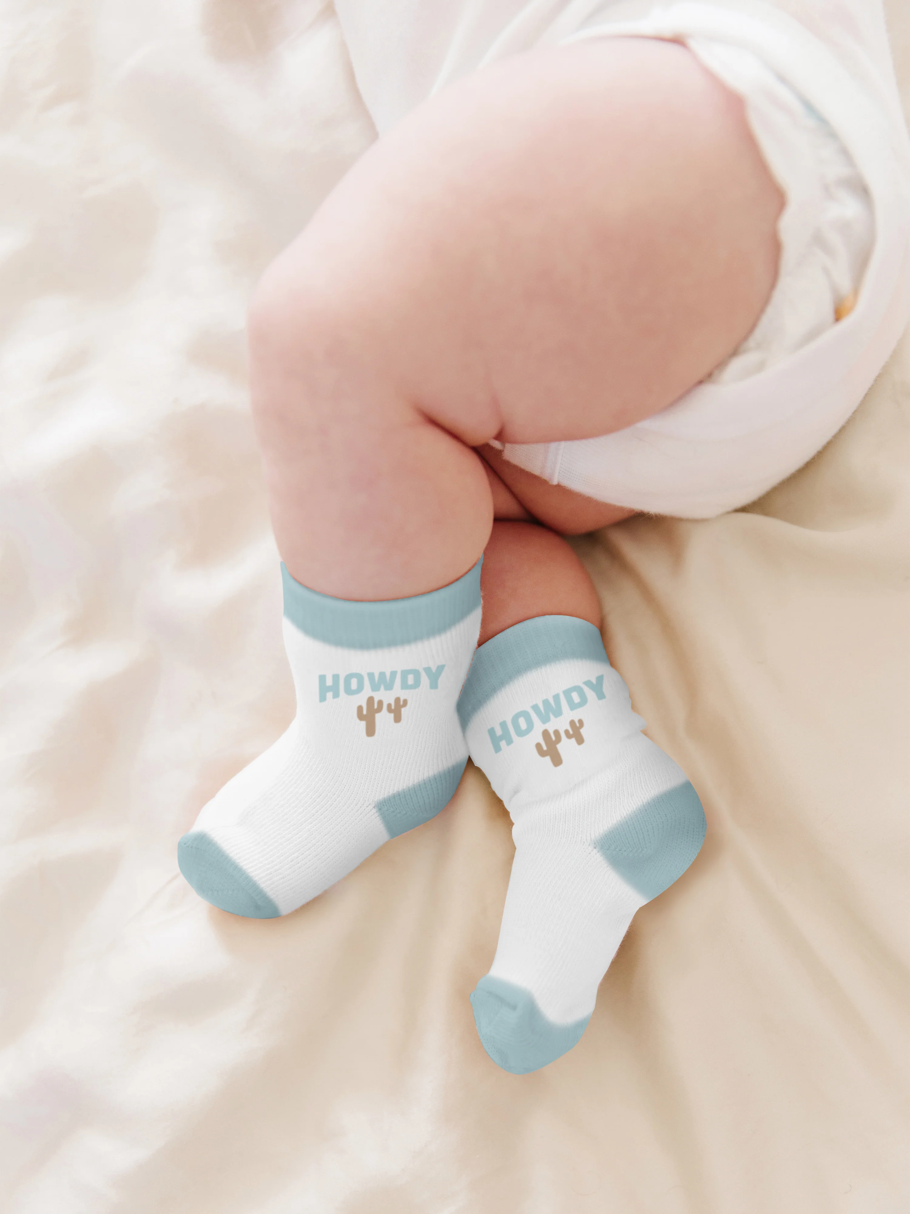 3-Pack Soft Durable Baby Socks Set -  Howdy Partner Blue - Image 2