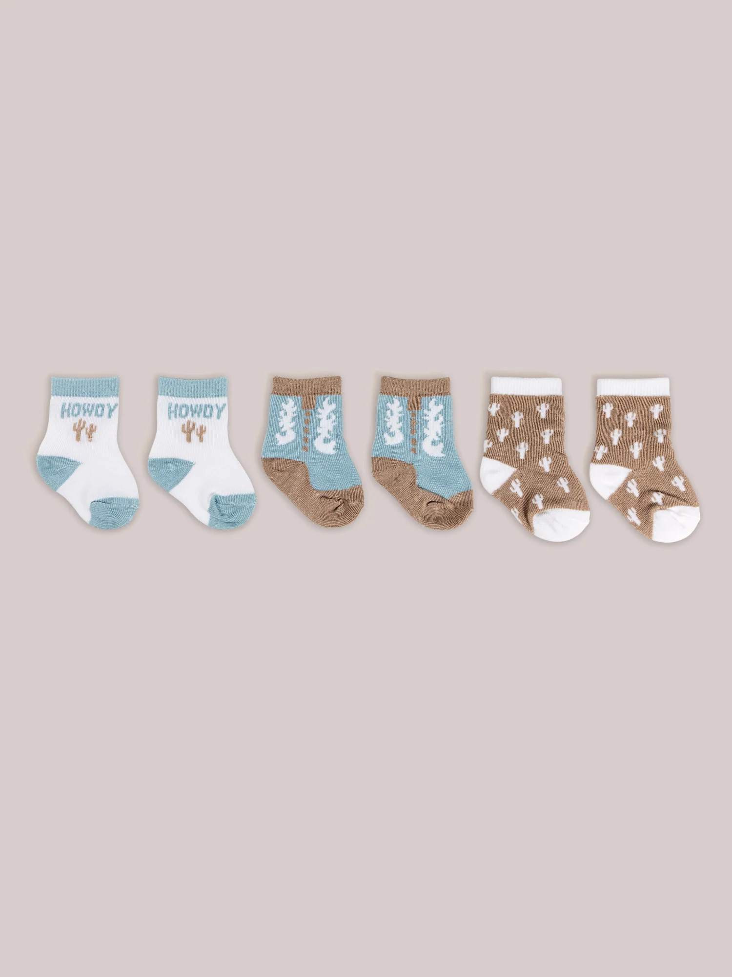 3-Pack Soft Durable Baby Socks Set -  Howdy Partner Blue - Image 3