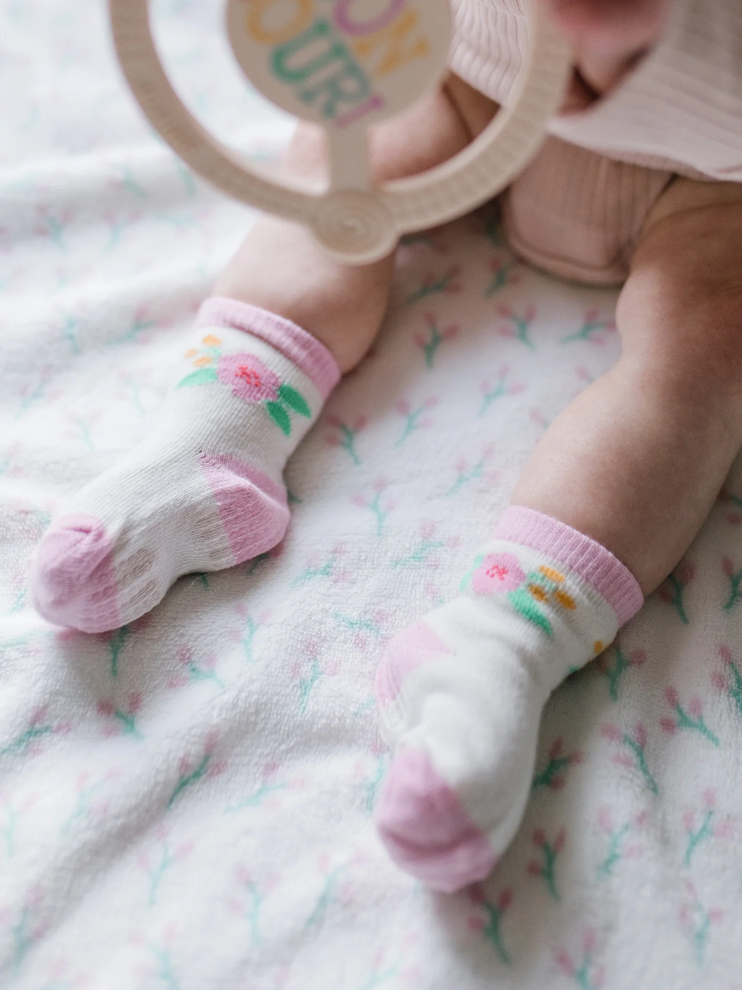 3-Pack Soft Durable Baby Socks Set - Sweet Daisy - Image 2