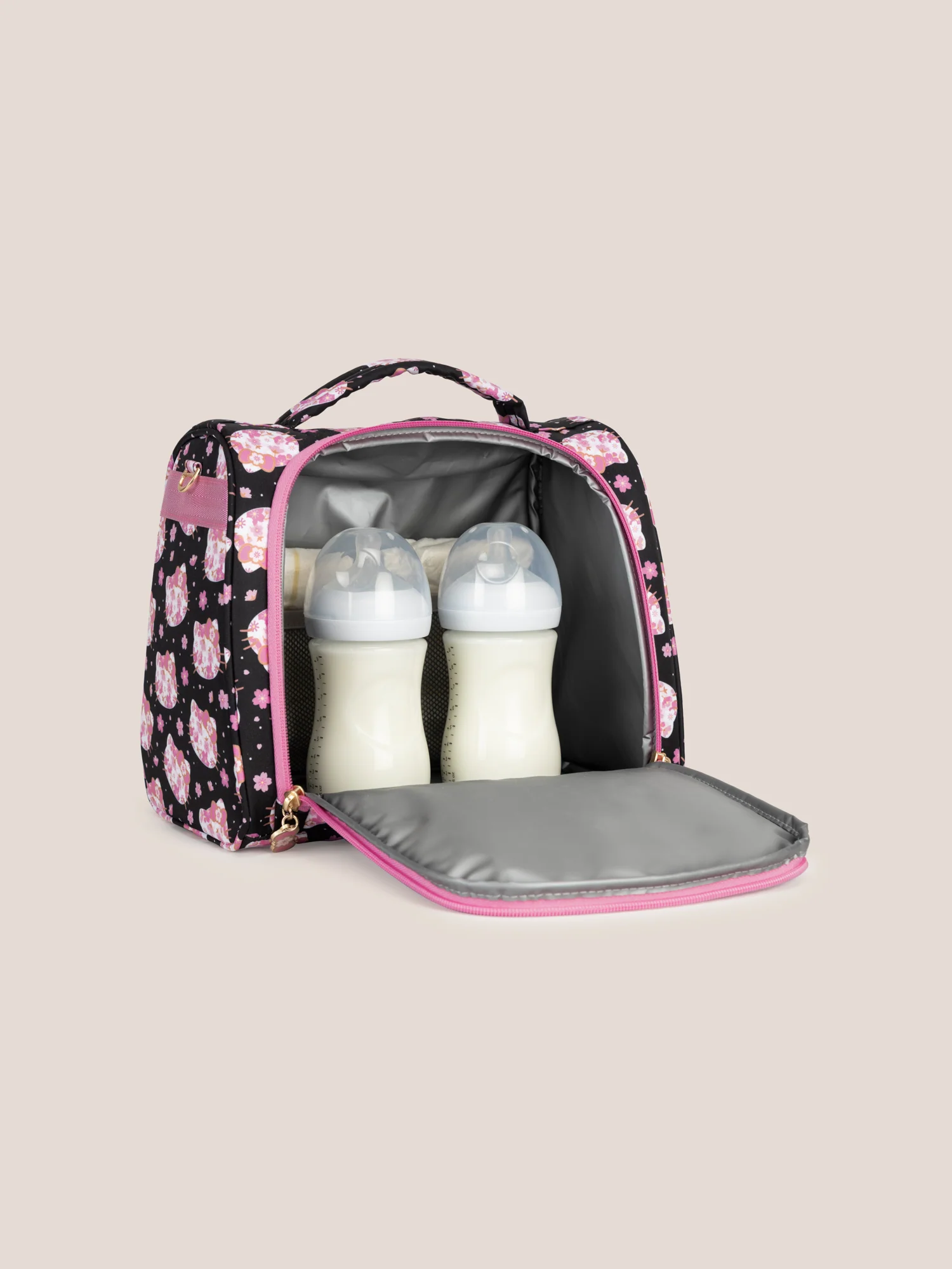 Hello Kitty® × JuJuBe Cherry Blossoms Zealous Backpack + Insulated Bottle Bag + Medium Spiral Notebook Bundle - Image 5