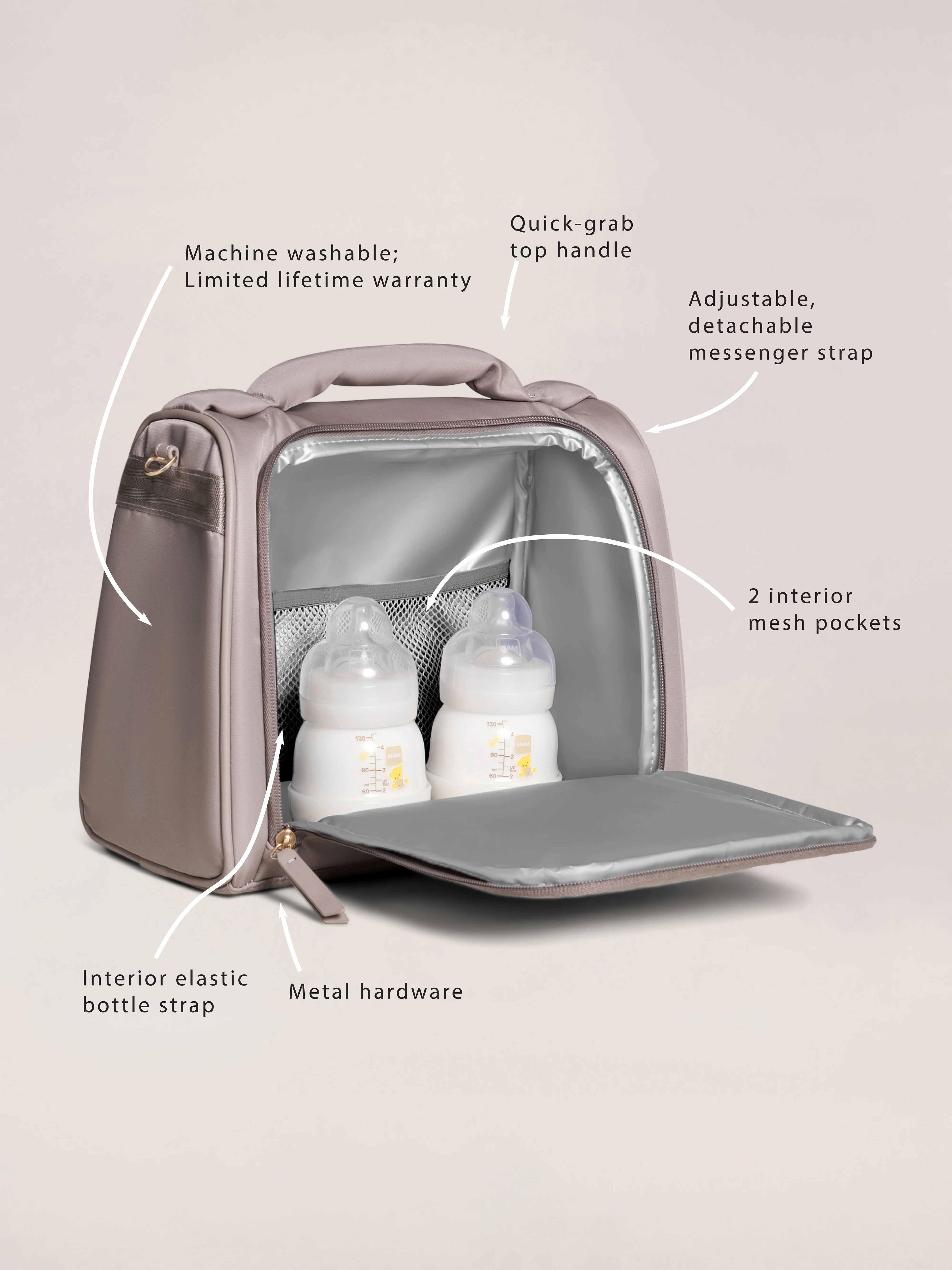 Witney Carson Insulated Bottle Bag - Cloud - Image 3