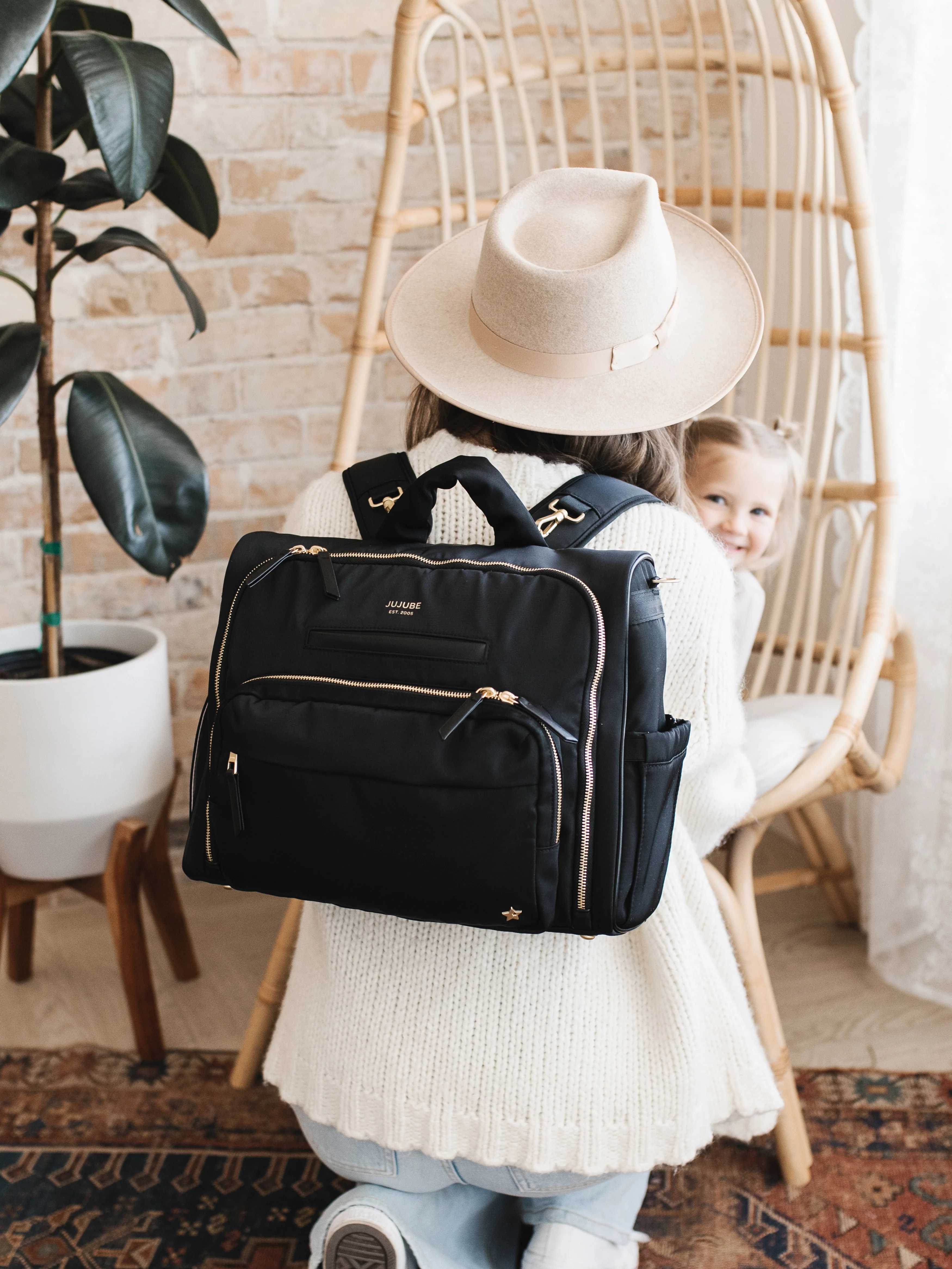 Satchel Diaper Bag - Black - Image 6