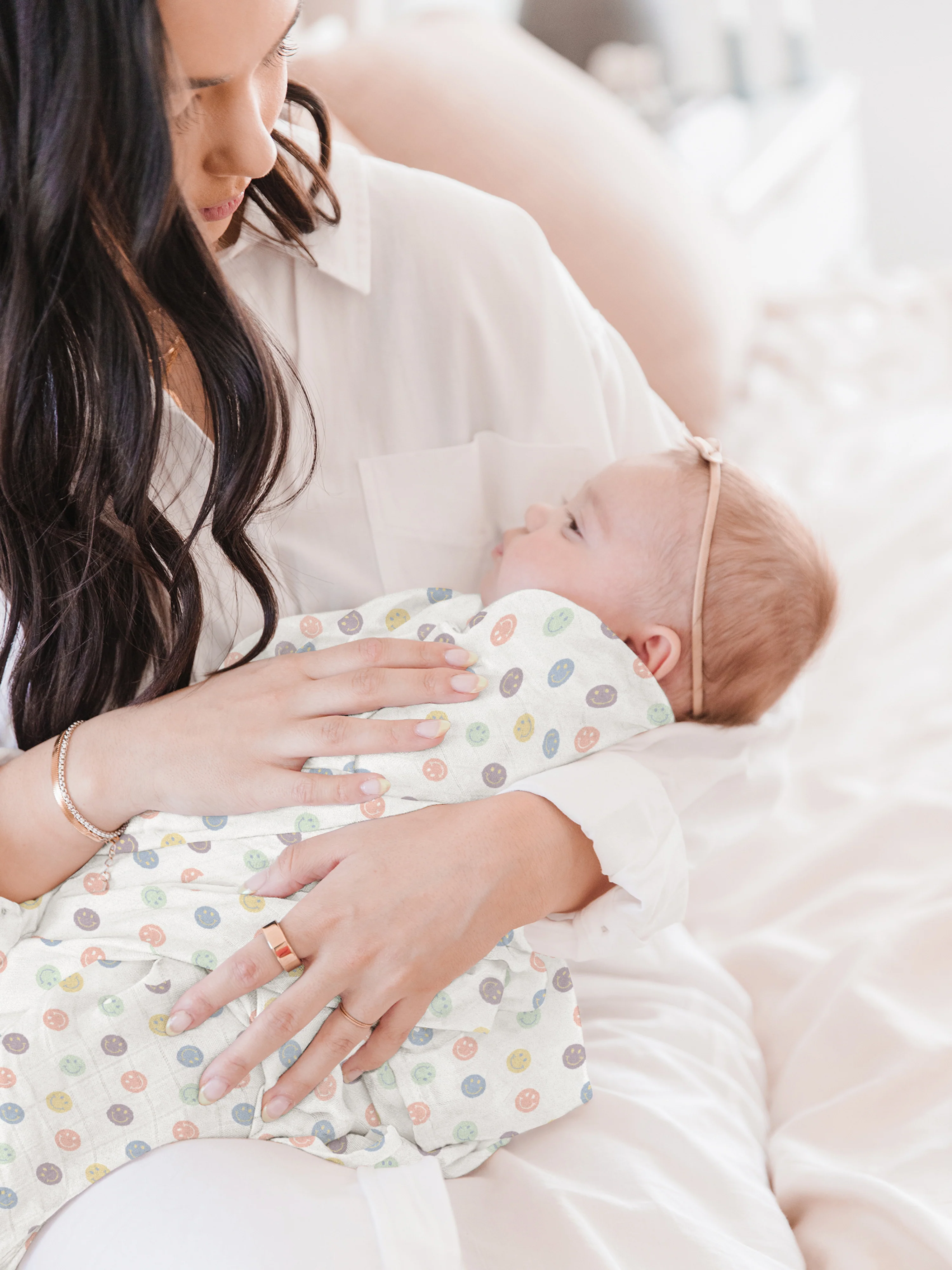 2-Pack Square Swaddle Blanket Set - Happy Baby Vibes - Image 2